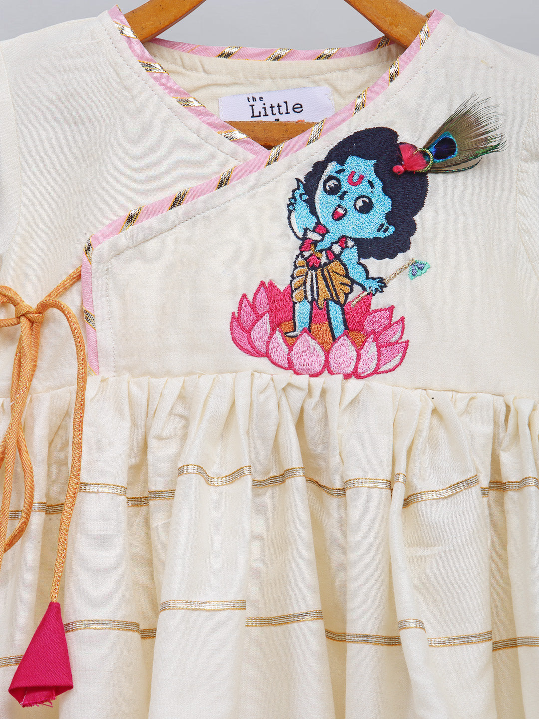 Krishna embroidered Kurta Dhoti