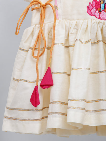 Krishna embroidered Kurta Dhoti