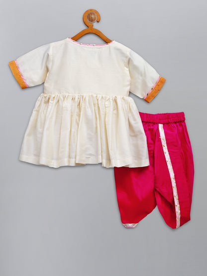 Krishna embroidered Kurta Dhoti